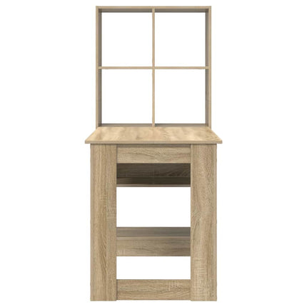 Skrivbord med hylla Sonoma-ek 122 x 67 x 145 cm Konstruerat trä