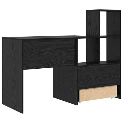 Skrivbord Svart Ek Konstruerat trä 131,5 x 50 x 106,5 cm