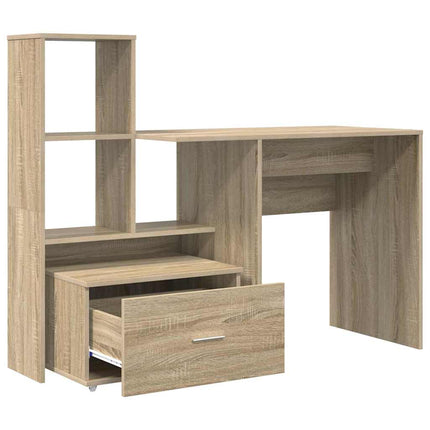Skrivbord Sonoma-ek 131,5 x 50 x 106,5 cm Konstruerat trä