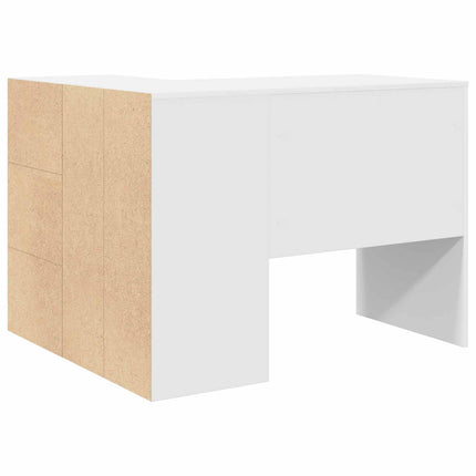 Hörnskrivbord med låda Vit 102 x 88 x 75 cm
