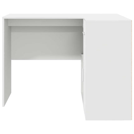 Hörnskrivbord med låda Vit 102 x 88 x 75 cm