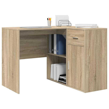 Hörnskrivbord med låda Sonoma-ek 102 x 88 x 75 cm