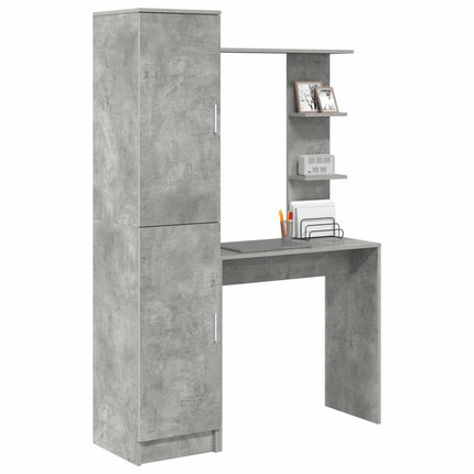 Skrivbord 2 pcs Betonggrå