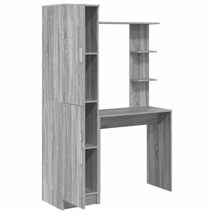 Skrivbord 2 pcs Grå Sonoma