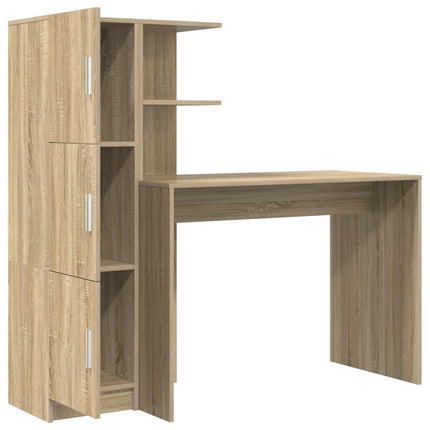 Skrivbord Sonoma-ek 133.5 x 50 x 124 cm 2 st