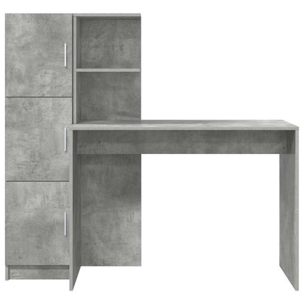 Skrivbord Betonggrå 133.5 x 50 x 124 cm 2 st