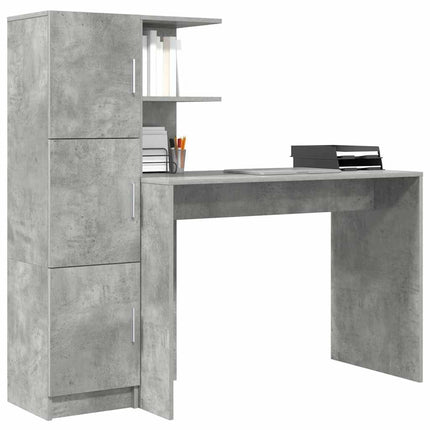 Skrivbord Betonggrå 133.5 x 50 x 124 cm 2 st