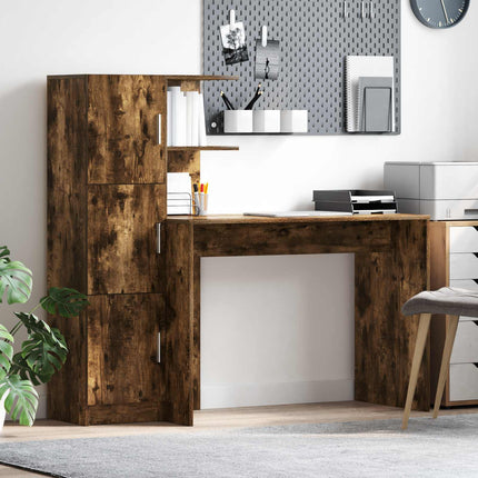 Skrivbord 2 pcs Rökt ek