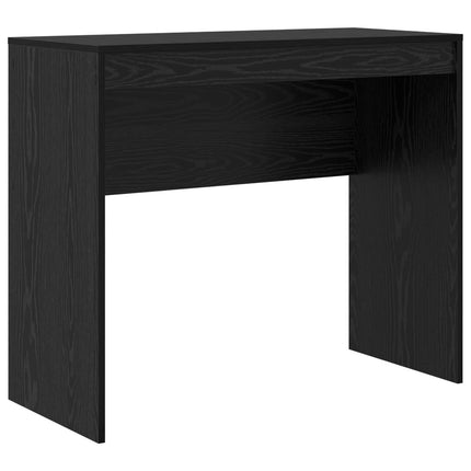 Skrivbord med låda med hylla med lagring 2 pcs Svart Ek