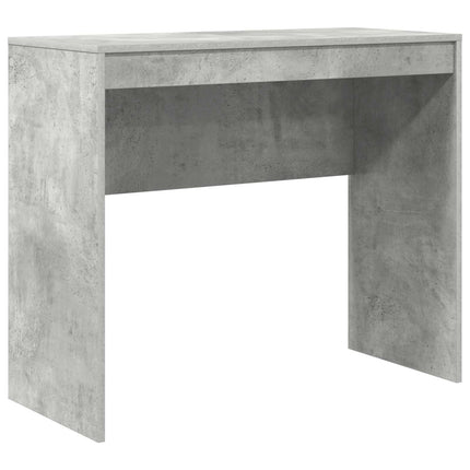 Skrivbord med låda med hylla med lagring 2 pcs Betonggrå