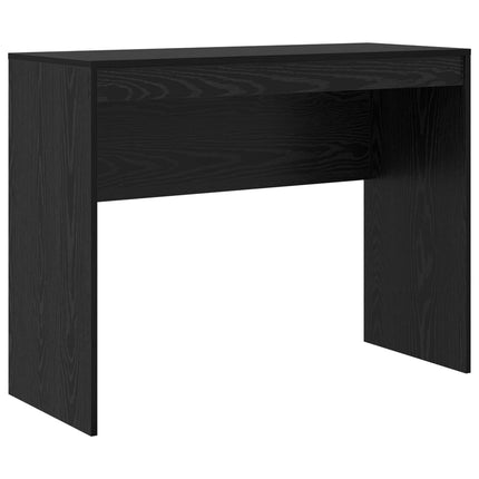Skrivbord med låda med hylla med lagring 2 pcs Svart Ek
