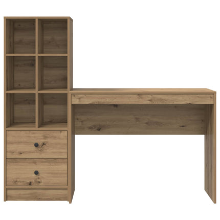 Skrivbord med låda med hylla med lagring 2 pcs Artisan Ek