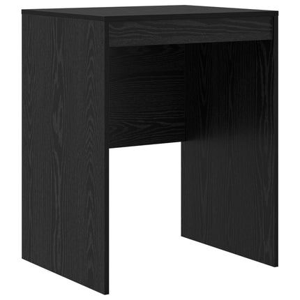Skrivbord med låda med hylla med lagring 2 pcs Svart Ek