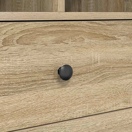 Skrivbord med låda med hylla med lagring 2 pcs Sonoma-ek