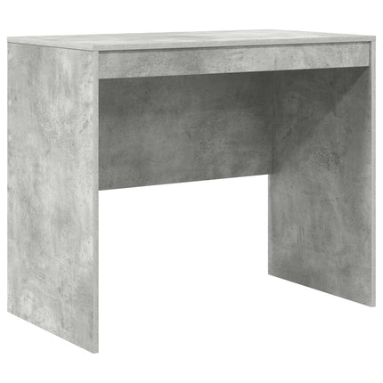Skrivbord med låda med hylla med lagring 2 pcs Betonggrå
