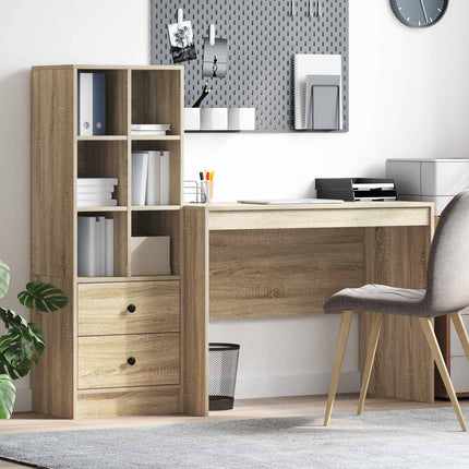 Skrivbord med låda 2 pcs Sonoma-ek