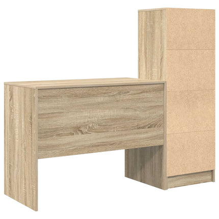 Skrivbord med låda 2 pcs Sonoma-ek