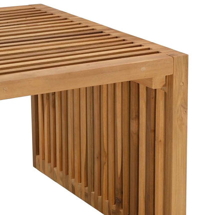 Trädgårds Sidobord Brun 110 x 55 x 35,5 cm Massivt teakträ