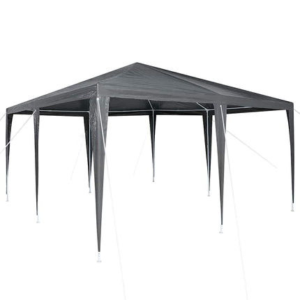 Partytält Antracit 400 x 400 x 266 cm Polyeten och Stål