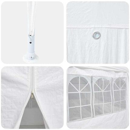 Partytält Vit 400 x 400 x 266 cm polyeten