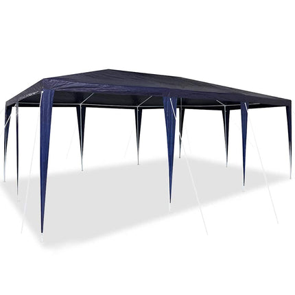 Partytält Blå 600 x 400 x 266 cm Polyeten och Stål