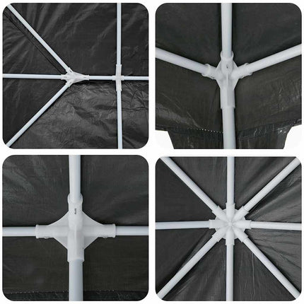 Partytält Antracit 600 x 400 x 266 cm Polyeten och Stål