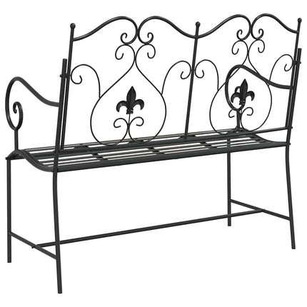 Trädgårdsbänk Svart 104 x 54 x 93 cm Stål