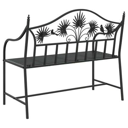 Trädgårdsbänk Svart 104 x 52,5 x 89 cm Stål