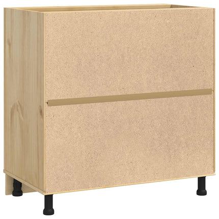 Skåp med låda SKI HonungsBrun 80 x 46 x 81 cm Massiv furu