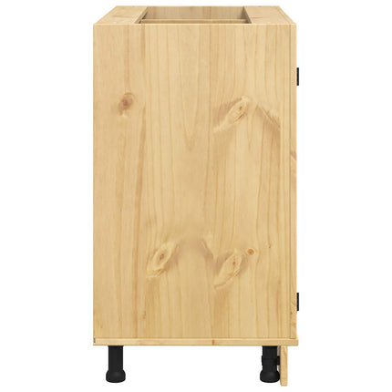 Skåp med låda SKI HonungsBrun 80 x 46 x 81 cm Massiv furu