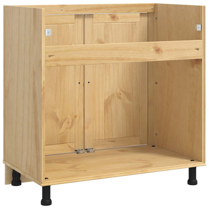 Skåp SKI HonungsBrun 80 x 46 x 81 cm Massiv furu