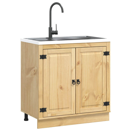 Skåp SKI HonungsBrun 80 x 46 x 81 cm Massiv furu