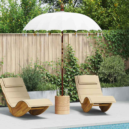 Balinesisk Parasol Kräm 190 x 190 x 260 cm Bomull