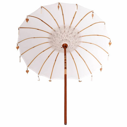 Balinesisk Parasol Kräm 190 x 190 x 260 cm Bomull