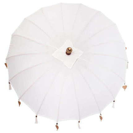 Balinesisk Parasol Kräm 190 x 190 x 260 cm Bomull
