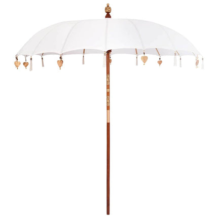 Balinesisk Parasol Kräm 220 x 220 x 260 cm Bomull