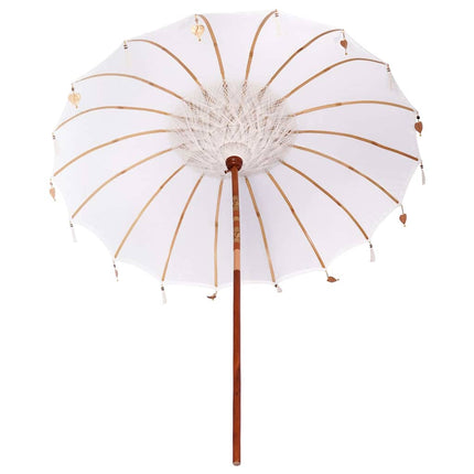 Balinesisk Parasol Kräm 220 x 220 x 260 cm Bomull