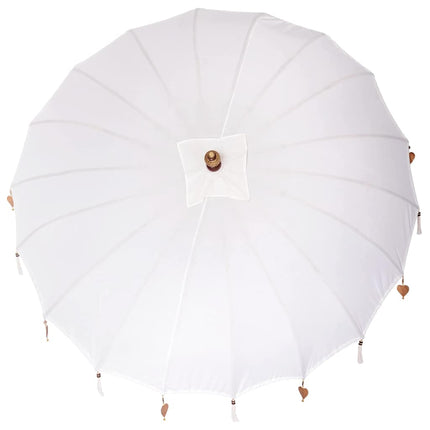 Balinesisk Parasol Kräm 220 x 220 x 260 cm Bomull