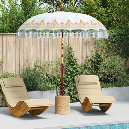 Balinesisk Parasol Kräm 215 x 215 x 260 cm Bomull