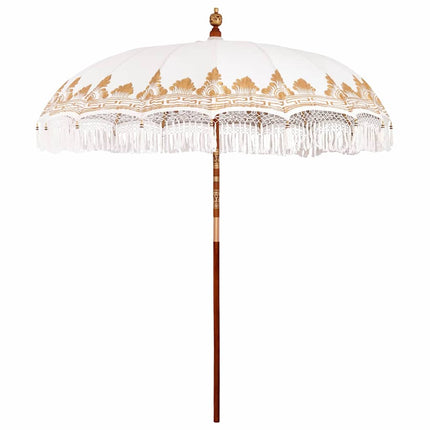 Balinesisk Parasol Kräm 215 x 215 x 260 cm Bomull