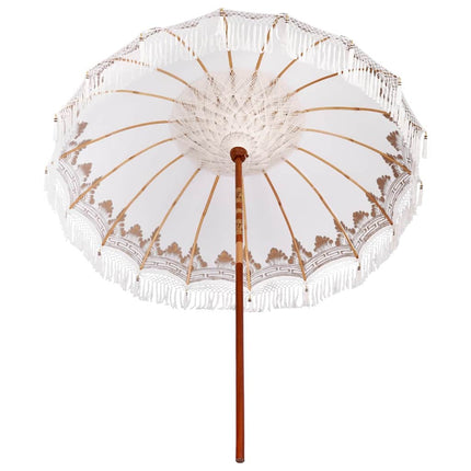 Balinesisk Parasol Kräm 215 x 215 x 260 cm Bomull