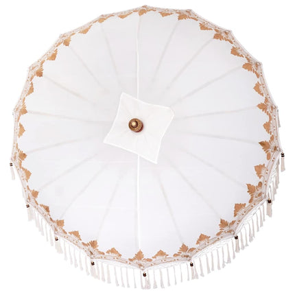 Balinesisk Parasol Kräm 215 x 215 x 260 cm Bomull
