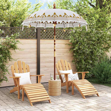 Balinesisk Parasol Kräm 185 x 185 x 260 cm Bomull