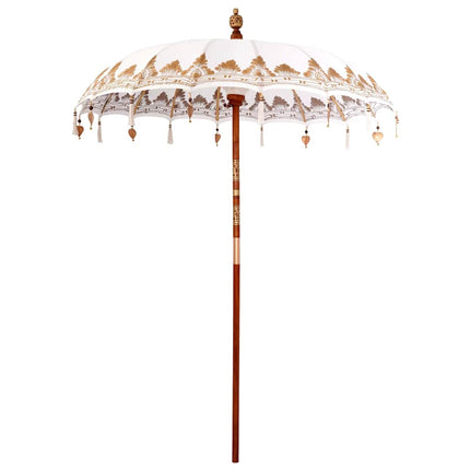 Balinesisk Parasol Kräm 185 x 185 x 260 cm Bomull