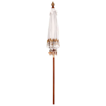 Balinesisk Parasol Kräm 185 x 185 x 260 cm Bomull
