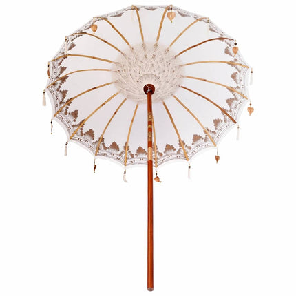 Balinesisk Parasol Kräm 185 x 185 x 260 cm Bomull