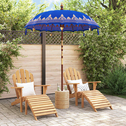 Balinesisk Parasol Blå 185 x 185 x 260 cm Bomull