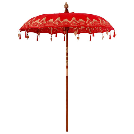 Balinesisk Parasol Röd 185 x 185 x 260 cm Bomull