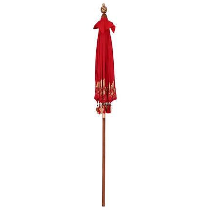 Balinesisk Parasol Röd 185 x 185 x 260 cm Bomull