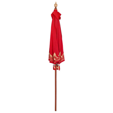 Balinesisk Parasol Röd 215 x 215 x 260 cm Bomull